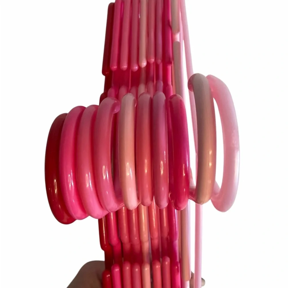 Lot of 10 Mixed Pink Plastic Children’s Hangers